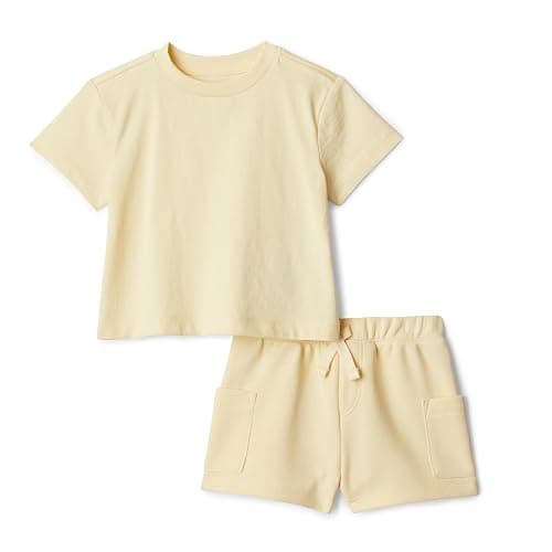 Amazon Essentials x Sofia Grainge Babies, Toddlers, and Boys' T-Shirt and Short Play Set, Multipacks - Image 1