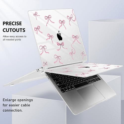 May Chen Compatible with MacBook Air 13 inch Case 2022 2021, 2020-2018 Release Model: M1 A2337 A2179 A1932, Plastic Hard Shell Case Cover for Mabook Air 13 inch with Retina Dispaly, Star Bow thumbnail 6