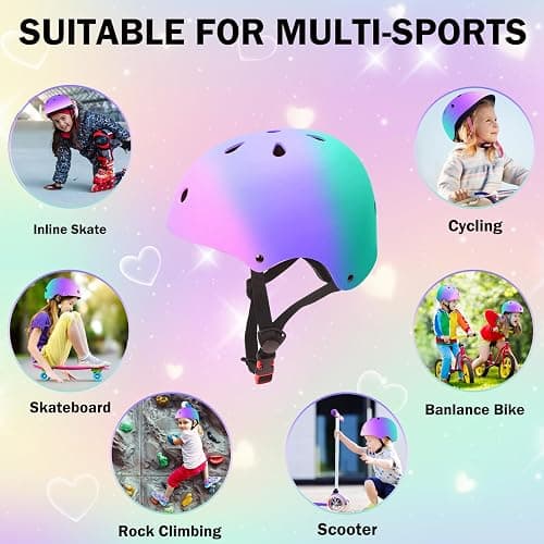 Kids Bike Helmet for 2-3-5-8-14 Ages Girls,Boys,Toddler,Kids and Youth, Ventilation and Impact Resistance Toddler Bike Helmet for Multi-Sport Bicycle Scooter Inline Roller Skate and Skateboarding thumbnail 4