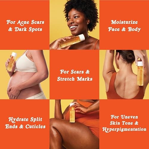 Bio-Oil Fragrance-Free Body Oil Serum for Scars & Stretch Marks, 6.7 fl oz | Dry Skin Moisturizer, Rosehip & Chamomile Oils, Scar Treatment, Stretch Mark Oil, Sensitive Skin Safe, Face and Body thumbnail 5