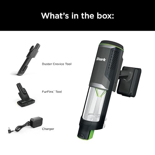 Shark PowerBoost Cordless 2-in-1 Car/Home Handheld PowerVac, Powerful Suction, 40 Minute Runtime, Portable, 3 Cleaning Modes, LED Screen, Furfins Tool, Duster Crevice Tool, Charcoal, BH102 thumbnail 11