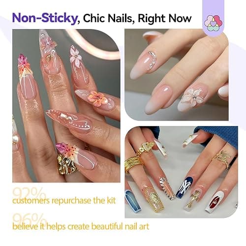 SAVILAND Pro Solid Builder Nail Gel for Nails with 30 g Rhinestone Glue Gel: 30 Days Long Lasting Clear 3D Nail Gel for Nail Extension Nail Art Salon - 2pcs thumbnail 7