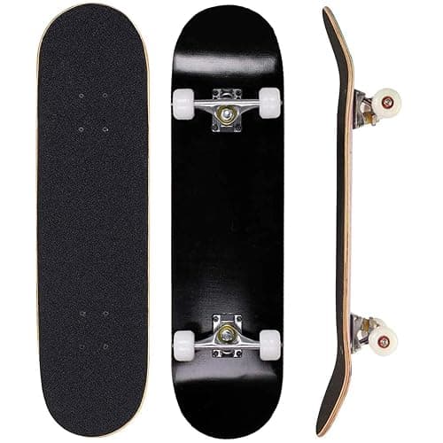 Sumeber Standard Skateboards for Beginners Kids Boys Girls Youths Adults Starter-Complete Skate Boards 31''x 8'' Maple Wood Skateboard - Image 1