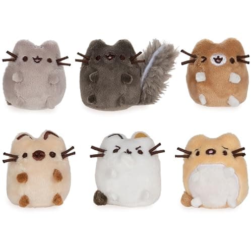 GUND Pusheen Comic Collector I Love Kitties Set of 6 Plush Stuffed Animal Cats, 2" thumbnail 2