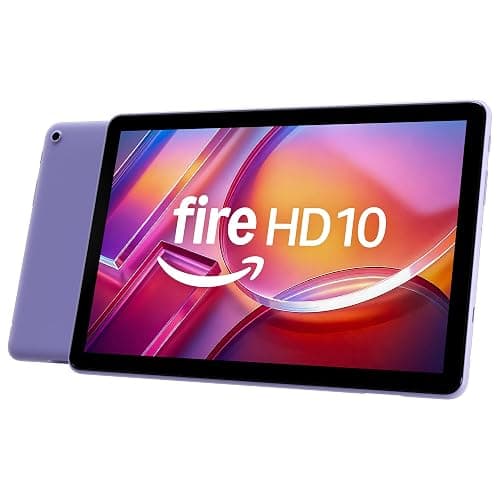 Amazon Fire HD 10 tablet (newest model) built for relaxation, 10.1" vibrant Full HD screen, octa-core processor, 3 GB RAM, 32 GB, Lilac - Image 1