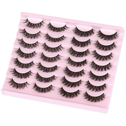 False Eyelashes Natural Look Faux Mink Lashes 12mm Short Wispy Lashes 5D Volume Strip Eye Lashes Pack by Kiromiro thumbnail 4