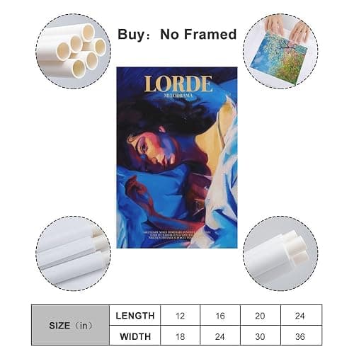 Melodrama by Lorde Posters & Prints on Canvas Wall Art Poster for Room Decor Unframe:16x24inch(40x60cm) thumbnail 2
