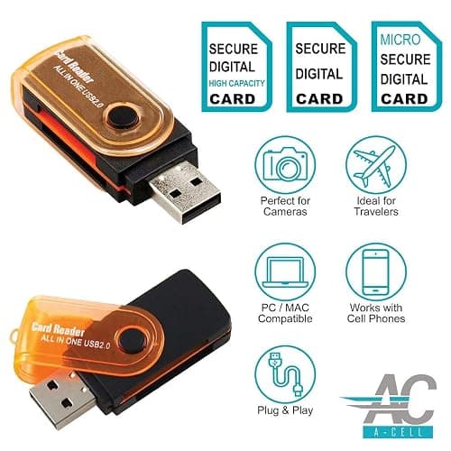 A-Cell 58mm Accessory Bundle for Canon EOS Rebel T7, T6, T5, T3, T100, 4000D, 2000D, 3000D and More with 32GB SanDisk Memory Card, Wide Angle Lens, Telephoto Lens, Tripod, Backpack thumbnail 8