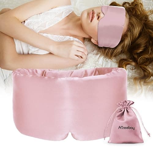 Pink Silk Sleep Mask - Image 1
