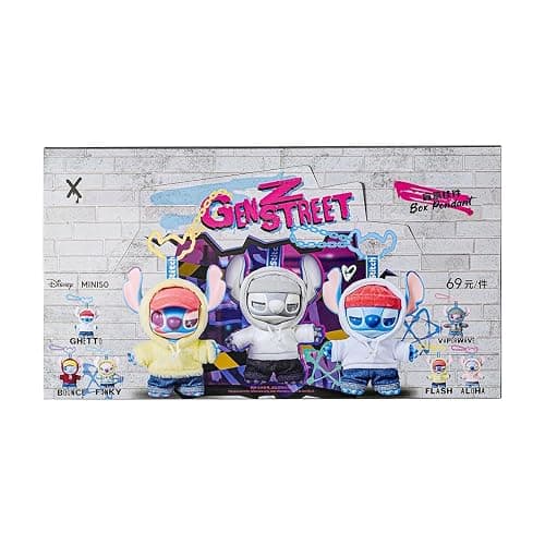 MINISO Disney Stitch GenZ Street Collection Vinyl Plush Pendant Surprise Box Figure Model Random Design Blind Box Toy Collectible Toy for Home Decor Birthday Gifts (Random One Figure) thumbnail 6