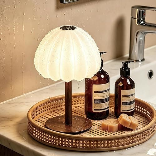 Hifree IP65 Waterproof Rechargeable Shower Lamp, RGB Fixed Color Mood Lamp | Touch RGB fixed color table lamp, non-slip metal base, soft frosted shade, fixed brightness, for shower bathroom - Image 1