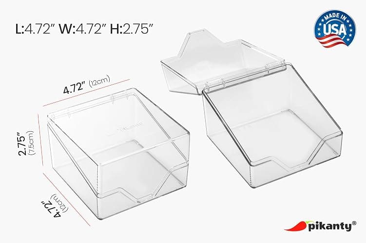 Pikanty American Sliced Cheese Holder | Airtight Storage Container for Fridge | Hinged Lid | Dishwasher Safe | Holds 24 Slices | Made in USA thumbnail 3