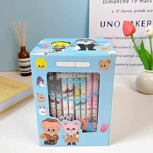 YiYiXiXi 12PCS STRAY-KZOO Pens Ballpoint Gel Pen STRAY-KZOO Merch Office Supplies for Gifts(Colorful) thumbnail 2