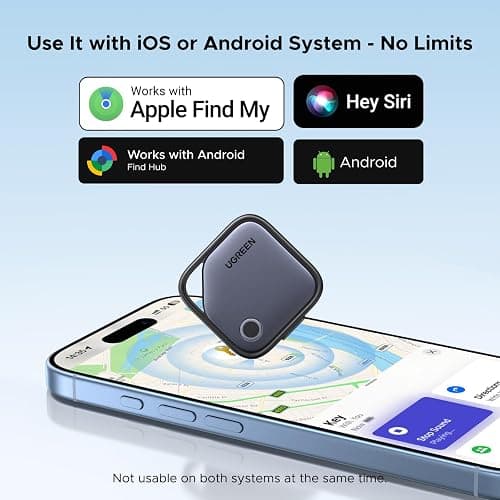 UGREEN FineTrack Duo (iOS or Android) Tracker Tags 4 Pack, USB-C Rechargeable Bluetooth Tracker Compatible with Apple Find My or Find Hub App, Item Finder Smart Tag for Key Wallet Backpack and Luggage thumbnail 2