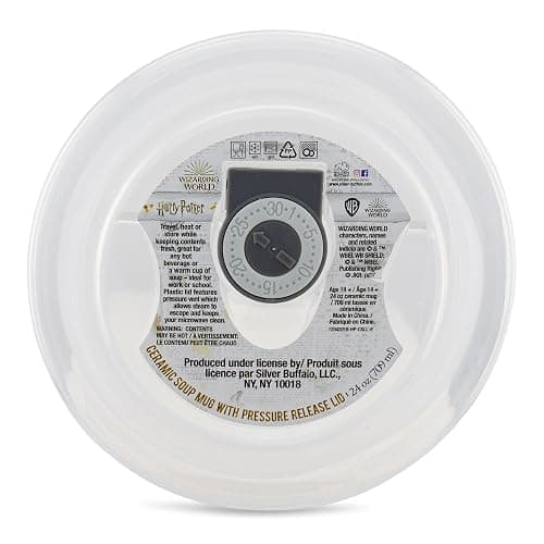 Harry Potter Hogwarts Destination Ceramic Soup Mug Bowl With Vented Lid and Handle For Ice Cream, Cereal, Beverages | Holds 24 Ounces thumbnail 5
