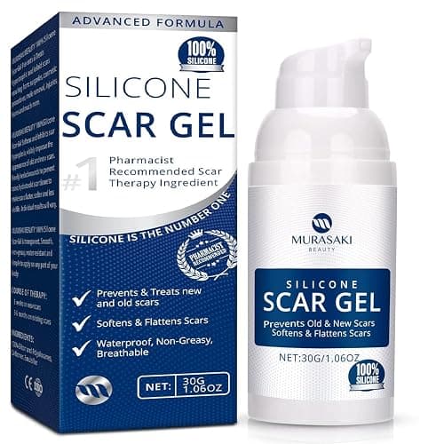 100% Silicone Scar Gel Scar Cream - Advanced Scar Gel for Surgical Scars, C-Section, Stretch Marks, Acne, Injury, Burns, Keloids, Old and New Scars 1.06oz(30g) (Maximum Strength 100% Silicone) - Image 1
