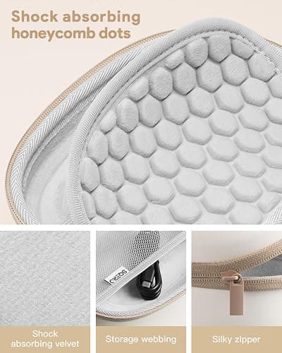 Case for Beats Studio Pro/Solo 4/Solo 3/Studio3 On-Ear Headphones, Portable Travel Hard Shell Storage Bag (Beige) thumbnail 4