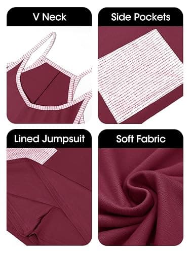 Fisoew Womens Tennis Athletic Dress Mini Romper Dress with Built in Shorts Summer Vacation Outfits thumbnail 4