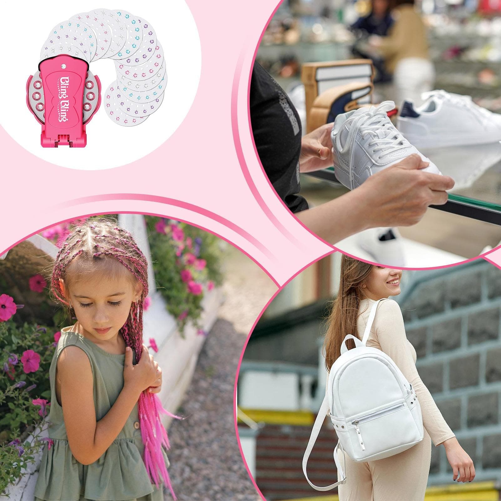 Hair Gem Stamper Kit with 180 Colorful HairGems– Fun and Easy-to-Use HairAccessory Machine for Kids for Girls’ Parties, Birthdays, and Creative Hair Styling Adventures thumbnail 5