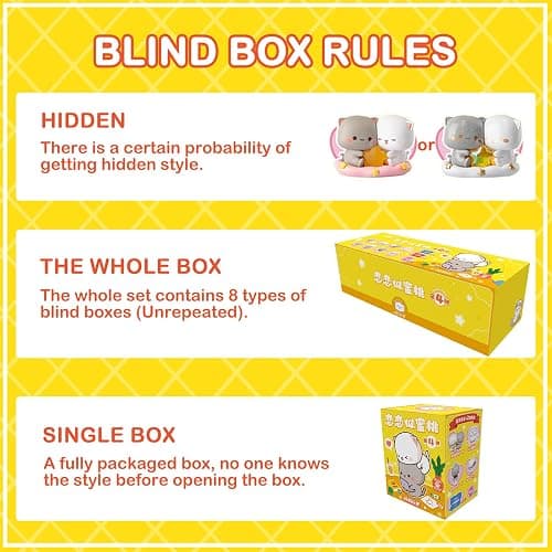BEEMAI Mitao Cat Love is Like A Peach Series 1PC Blind Box Random Design Cute Figures Collectible Toys Birthday Gifts thumbnail 5