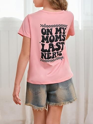 SOLY HUX Girl's Letter Car Graphic Print Short Sleeve Tee Casual T Shirt Top thumbnail 2