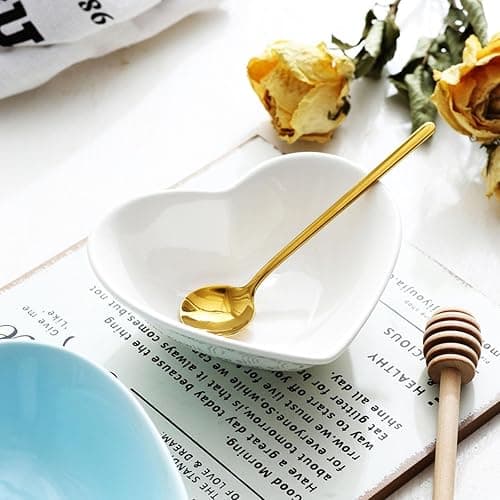 PIDUDU 4pcs Porcelain Heart Shaped Bowl,Cereal Bowls Salad Bowl Fruit Bowl for Serving Dishwasher & Microwave Safe for Soup,Breakfast, Oatmeal, Rice, Pasta, Salad (Pink) thumbnail 5