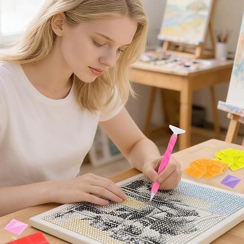 Phinus Diamond Art Wax 100 PCS, 5 Different Colors DIY Diamond Painting Wax with Storage Box for Adults and Kids, 2x2 cm Glue Wax for Diamond Art Painting thumbnail 6
