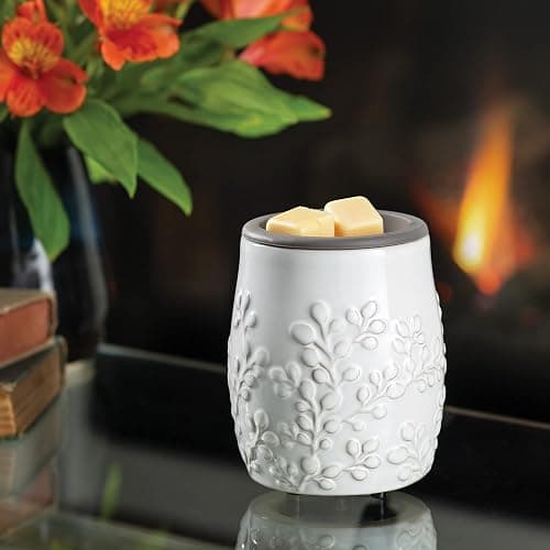 CANDLE WARMERS ETC. Wax Melt Fragrance Warmer for Scented Wax Melts, Cubes, Tarts with Silicone Dish Top|White Willow Farmhouse thumbnail 2