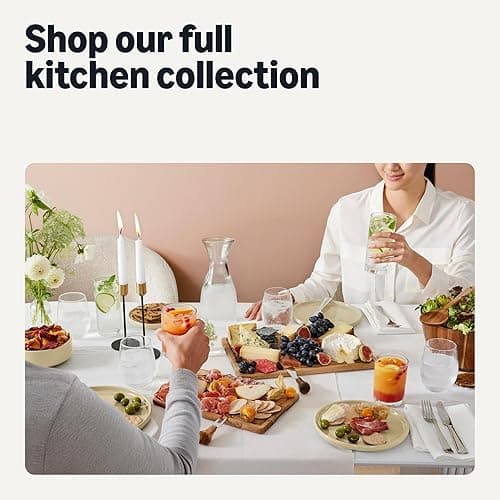 Amazon Basics Glazed Stoneware Dinnerware, 12-Piece Set, 4 Full Place Settings, Dishwasher-Safe, Ivory thumbnail 8