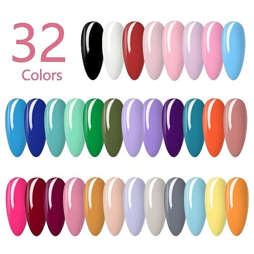 JODSONE Gel Nail Polish Kit with U V Light for Nail 32 Colors Soak Off Nail Gel Polish Set Manicure Accessory Tools Lamp Gel Nail Kit for Nail Art Manicure Salon DIY and Home thumbnail 3