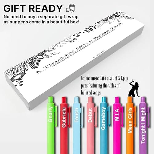 Kpop Gifts Merch, K pop Gel Pens, Cute Office Supplies for Music Fans, Aesthetic Music Birthday Party Favors for Girls, Christmas Stocking Stuffers Gift for Girls Boys thumbnail 7