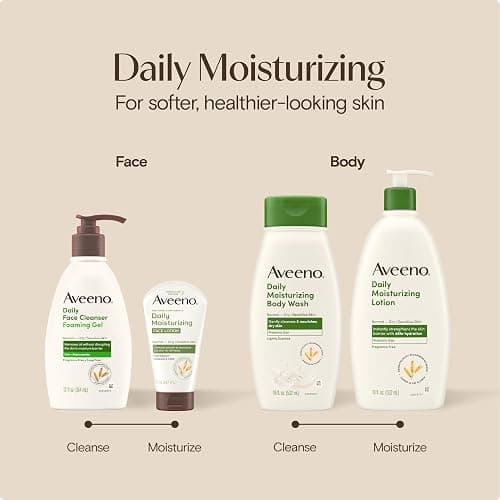 Aveeno Daily Moisturizing Face Lotion, Fragrance-Free, 5 oz | Soothing Prebiotic Oat, Lightweight Non-Greasy Facial Moisturizer, Normal to Dry, Sensitive Skin, 24-Hour Moisture thumbnail 7