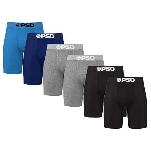 PSD Underwear Mens Boxer Briefs - Solid Basics, Standard Length Pack & Singles, Soft & Breathable Boxer Briefs for Men - Image 1