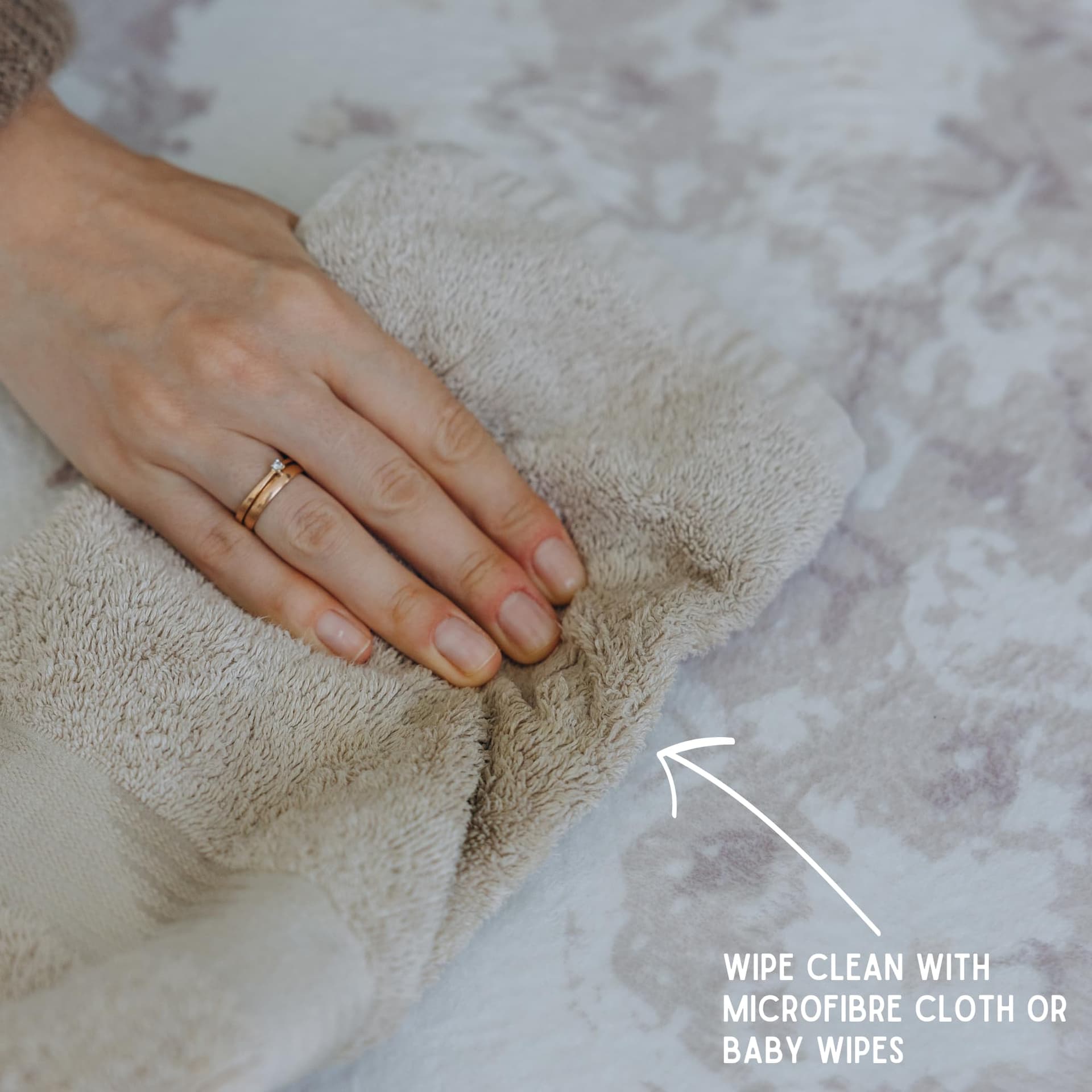 Luxurious Large Soft Baby Play Mat - Soft Padded Play Mat for Babies - Rebound Memory Foam Mat - Non Toxic Baby Play Rug - Large Baby Floor Mat for Tummy Time (Beige Distressed 140x200cm) thumbnail 6