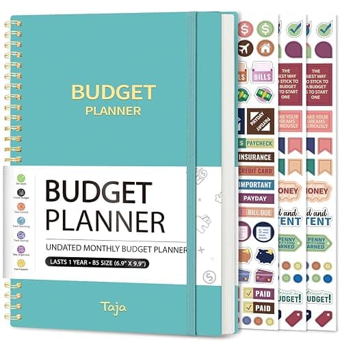 Budget Planner - Monthly Budget Book with Expense Tracker Notebook, Undated Bill Organizer & Finance Planner to Take Control of Your Money, 2025-2026 Account Book to Manage Your Finances-Blue - C.Blue - Image 1