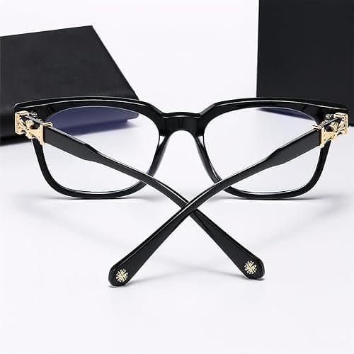 Classic Thick Glasses for Men Women Square Frame Clear Lens Fashion Glasses Non Prescription Eyeglasses thumbnail 7