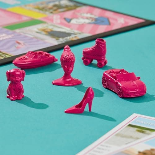 Monopoly Barbie Edition, das Klassische Brettspiel inspiriert von Barbies Traumwelt und ihren Abenteuern, originelles für Kinder und Teenager thumbnail 8