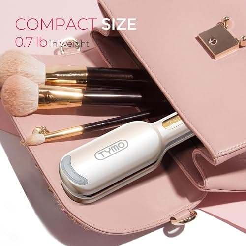 Curling Iron Hair Crimper Waver, TYMO ROVY Beach Waves Hair Curler | Ionic Curling Wand, 3 Barrel Crimper Hair Tool for Women, Dual Voltage, Anti-Scald, Easy to Use, Elegant Gold, 1 Inch thumbnail 4