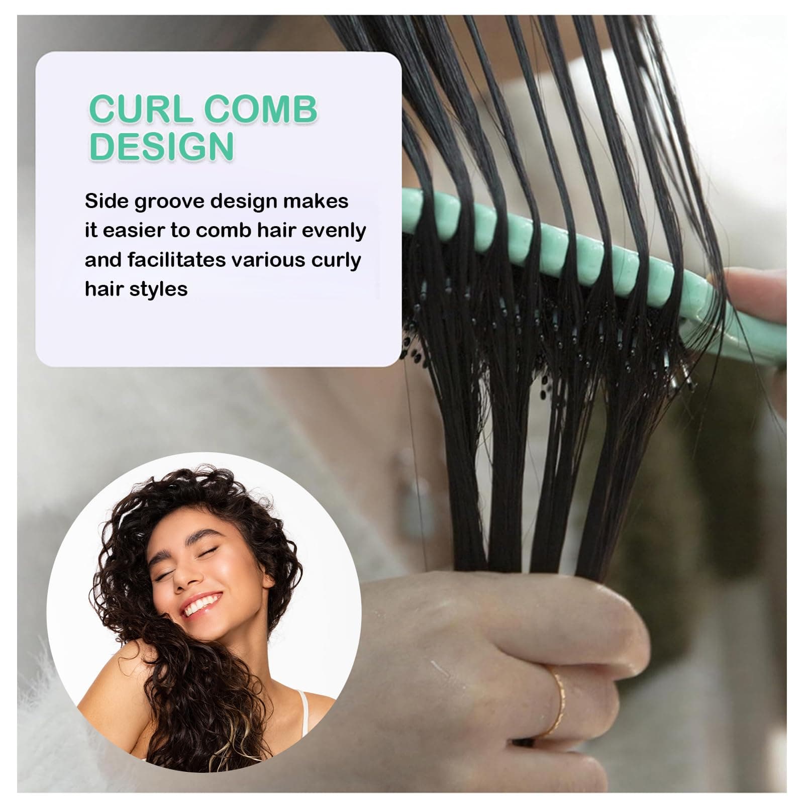 New Curly Hair Brush, 2025 Newest Brush Less Pulling Styling Brush for Men and Women, Curl Brush,Boar Bristle Hair Brush Styling Brush for Detangling (Pink) thumbnail 5
