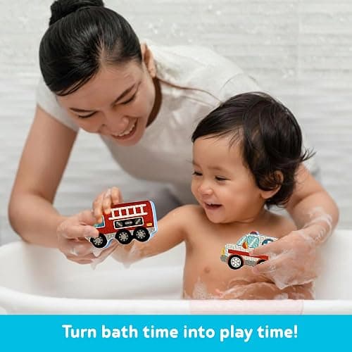 Alex Toys Beep Beep Stickers in the Tub - 38-Piece Foam Bath Tub Stickers for Toddlers, Cars Bath Toys for Kids Ages 2+, Mesh Storage Bag thumbnail 3