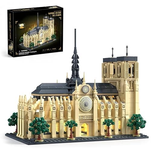 EITOLNR Notre Dame de Paris Architecture Building Set with LED Light, 1757 Pcs Collectible Model of Paris Landmark Building Blocks for Adults, Birthday Gift for Boys Girls 14+ - Image 1