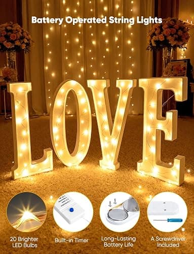 Minetom 12 Pack Fairy Lights Battery Operated String Lights, 8 Modes & Timer, 7ft 20LED Waterproof Silver Wire Twinkle Lights, Firefly Starry Moon Lights for Mason Jars DIY Christmas Wedding Party thumbnail 2