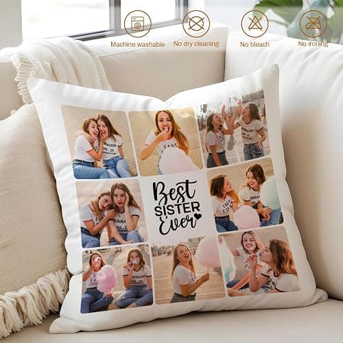 Ueedklaayy Custom Pillow with Picture & Text - Include Insert, Personalized Photo Pillow Double-Sided Printing | 5 Sizes & 10 Colors Optional, Custom Pet Memorial Gifts | Keepsake Gifts for Loved One thumbnail 5