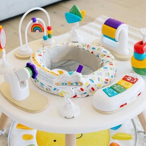 Move2Play 4-in-1 Baby Activity Center | Montessori-Inspired Design | 8 Interactive Toys | Tummy Time, Exersaucer & Toddler Table | Shower Gift | Essential | Must Have for 3, 6, 12 Month Old (Sun) thumbnail 10