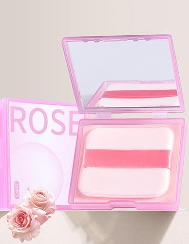 Okerker Rose Oil Blotting Paper - 200 Sheets w/Mirror, Puff & Refills, Absorbs Excess Face Oil, Controls Shine, Saves Makeup, The On-the-Go Essential for a Flawless, Matte Finish All Day - Image 1