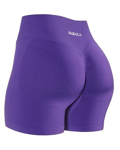 AUROLA Influence Workout Shorts for Women,2.5 3.5 4.5 5.5 6.5 No Roll Up Squat Proof Scrunch Seamless Compression Gym Short - Image 1