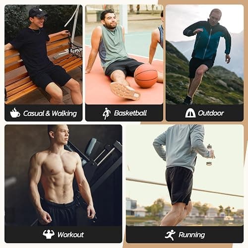3 Pack Gym Basketball Mens Shorts - Quick Dry Black Workout Athletic Shorts with Pockets for Casual Running (S-6XL) thumbnail 5
