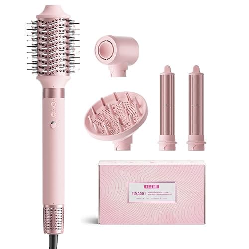 5 in 1 High-Speed Hot Air Styler - Professional Frizz-Free Hair Dryer Brush, Fast Drying Hair Dryer with Diffuser, No Heat Damage Air Styler Wrap - Curl, Volumize Gift for Women - Image 1