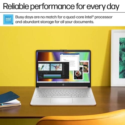 HP Rose Gold Ultrabook 14 Laptop with Office 365, Intel 4-Core CPU, 1.1TB Storage (1TB OneDrive and 128GB Emmc), 8GB RAM, Windows 11, No Mouse thumbnail 4