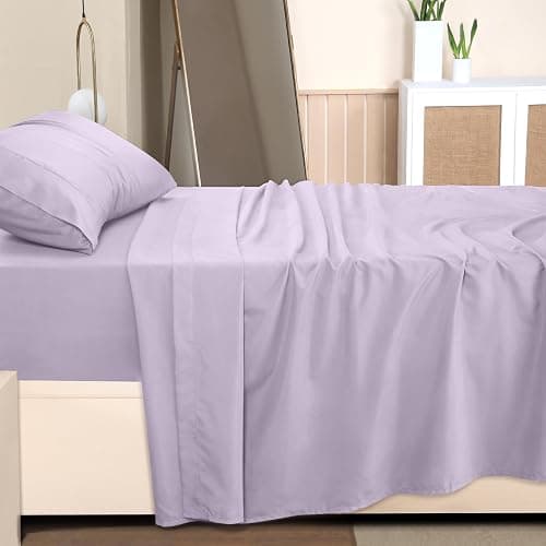 Utopia Bedding Twin Sheet Set – 3 Piece Bed Sheets for Twin Size Bed, Soft and Breathable Microfiber, Includes 1 Fitted Sheet, 1 Flat Sheet and 1 Pillowcase (Lavender) thumbnail 7